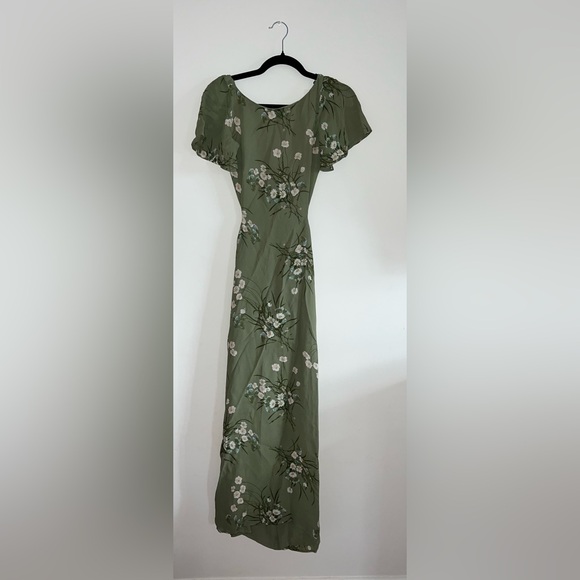 NWT Reformation green Floral backless dress - the coralie dress in Bonita 0 - Picture 6 of 10